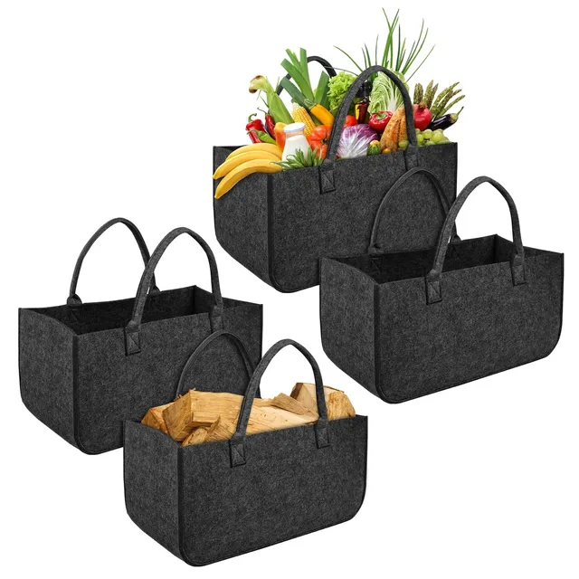 fivmen-filzk-rbe-4er-set-50x25x25-cm-dunkelgrau-mit-griffen-faltbar image 1