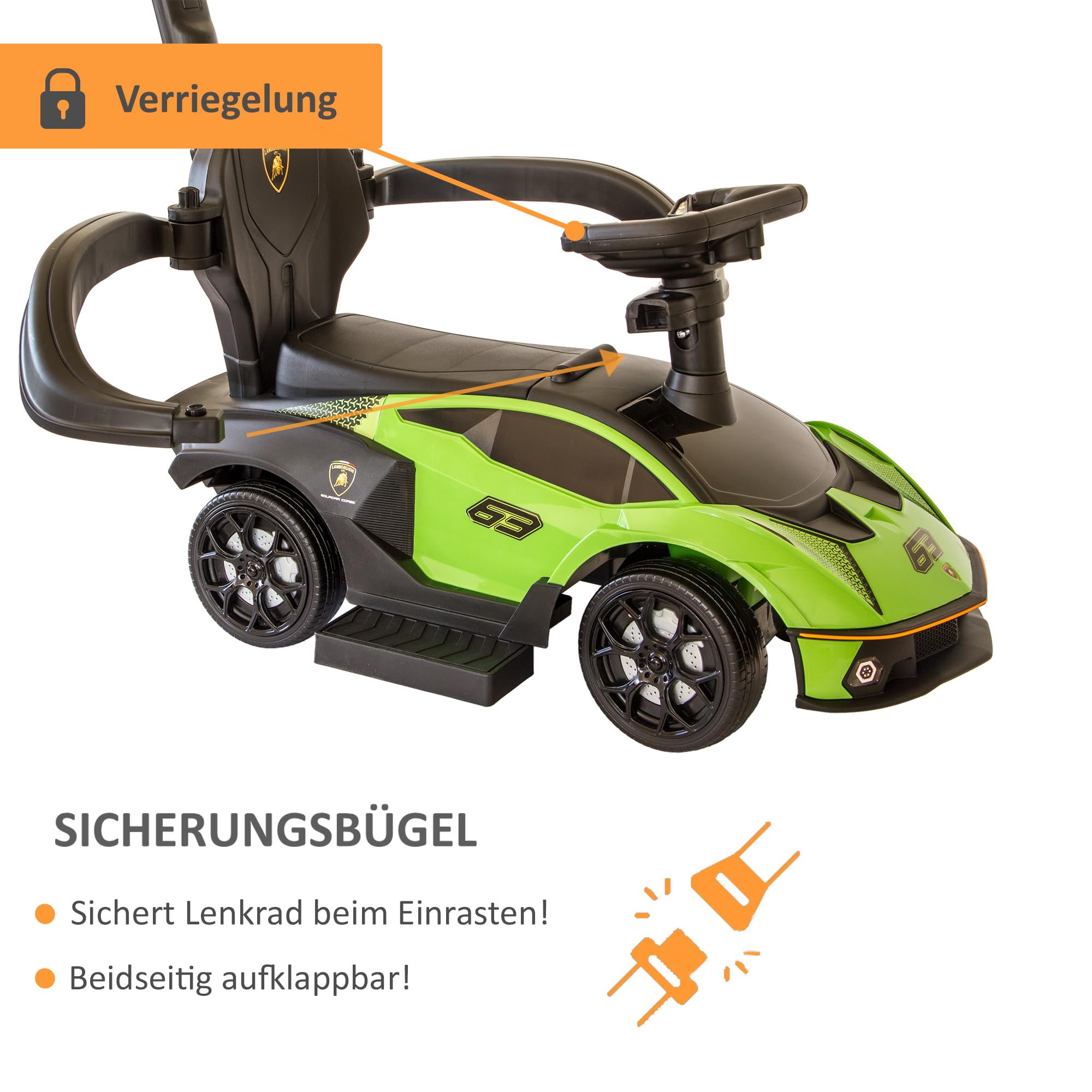 lemodo-lamborghini-essenza-rutschauto-mit-schiebestange-gr-n-ab-1-jahr image 4