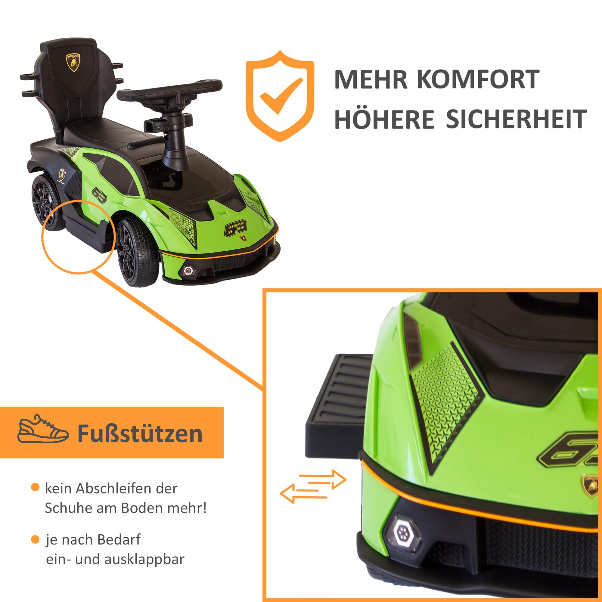 lemodo-lamborghini-essenza-rutschauto-mit-schiebestange-gr-n-ab-1-jahr image 5
