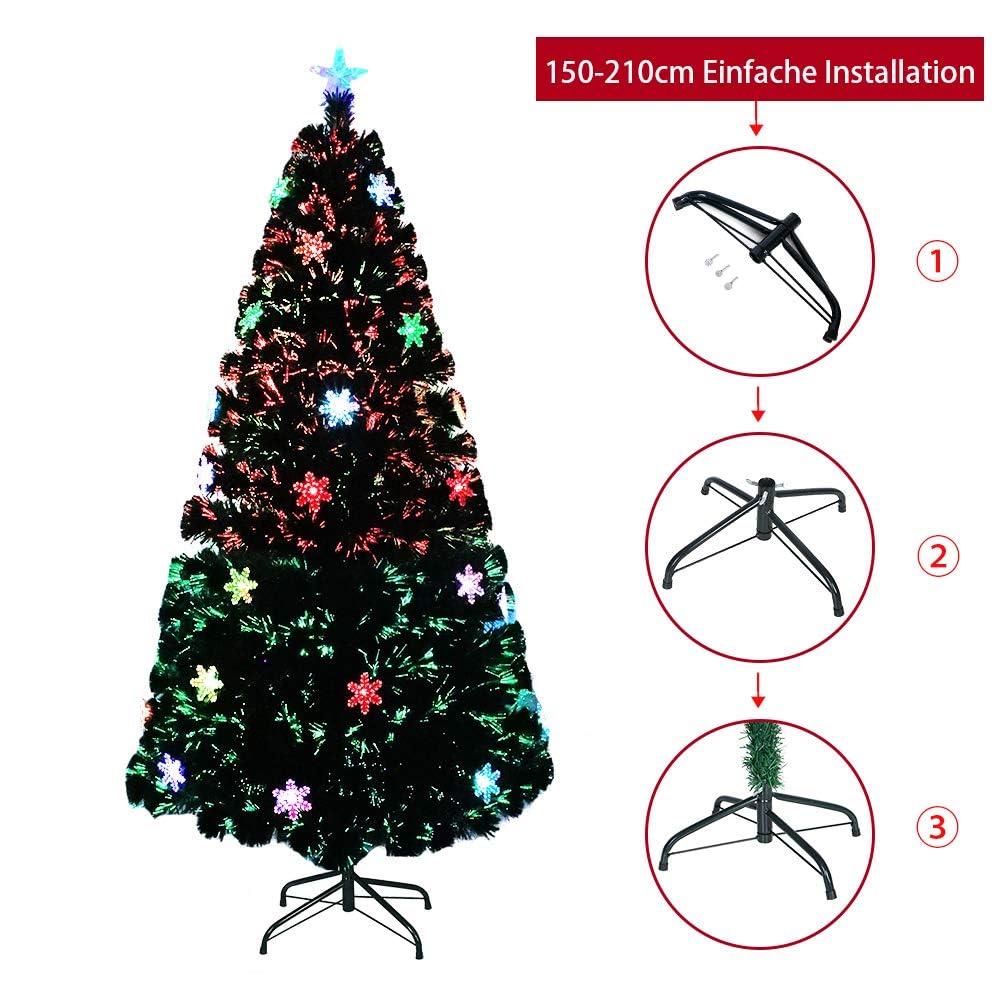 fivmen-k-nstlicher-weihnachtsbaum-240-cm-glasfaser-farbwechsel image 5