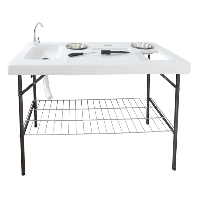lemodo-klappbarer-filetiertisch-mit-filetierbrett-und-camping-sp-le-2-sch-sseln image 1