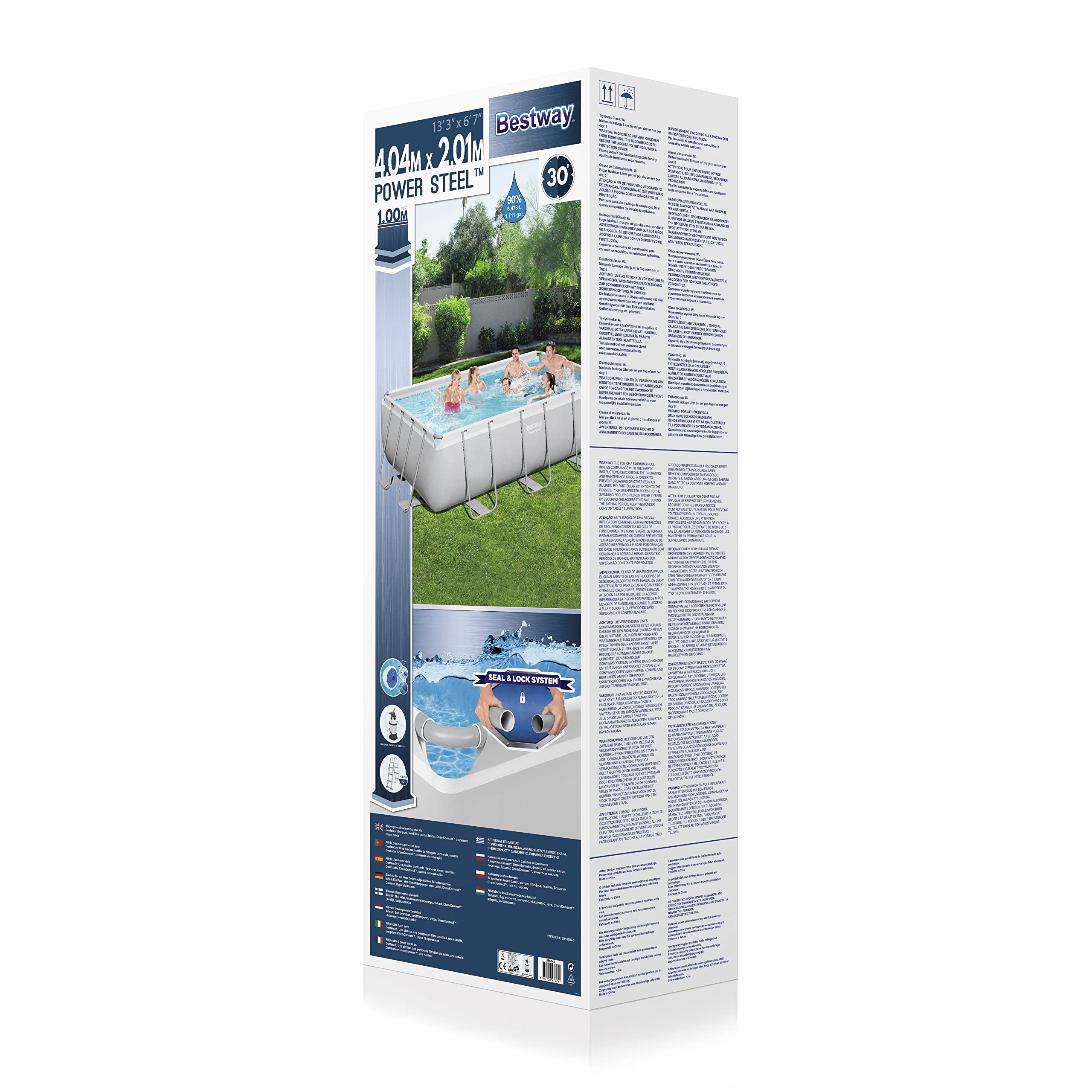 bestway-power-steel-frame-pool-set-eckig-404-x-201-x-100-cm-mit-sandfilteranlage image 3