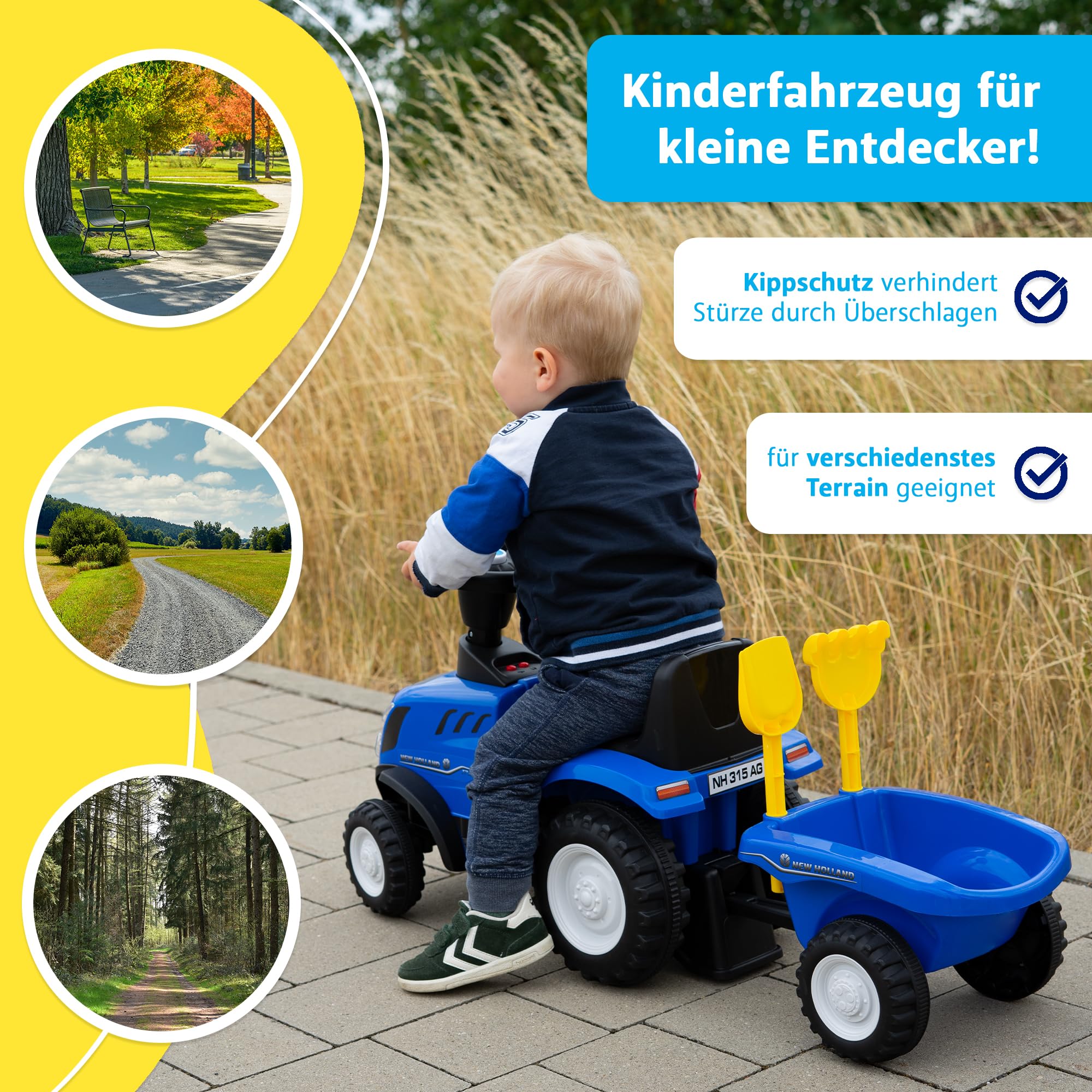 lemodo-new-holland-kindertraktor-rutschauto-mit-anh-nger-ab-1-jahr image 5