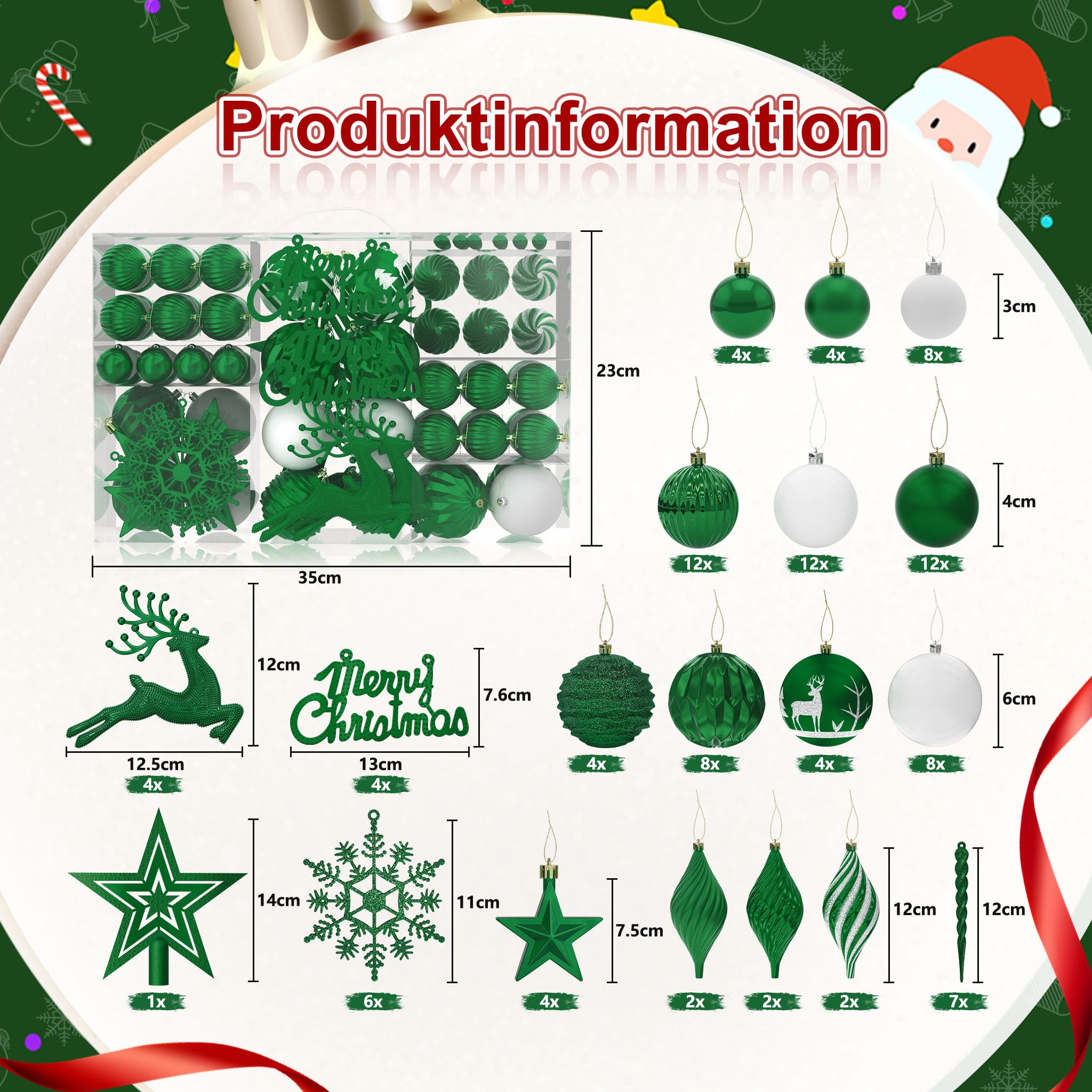 fivmen-weihnachtskugeln-gr-n-108er-set-christbaumschmuck-plastik-bruchsicher image 2
