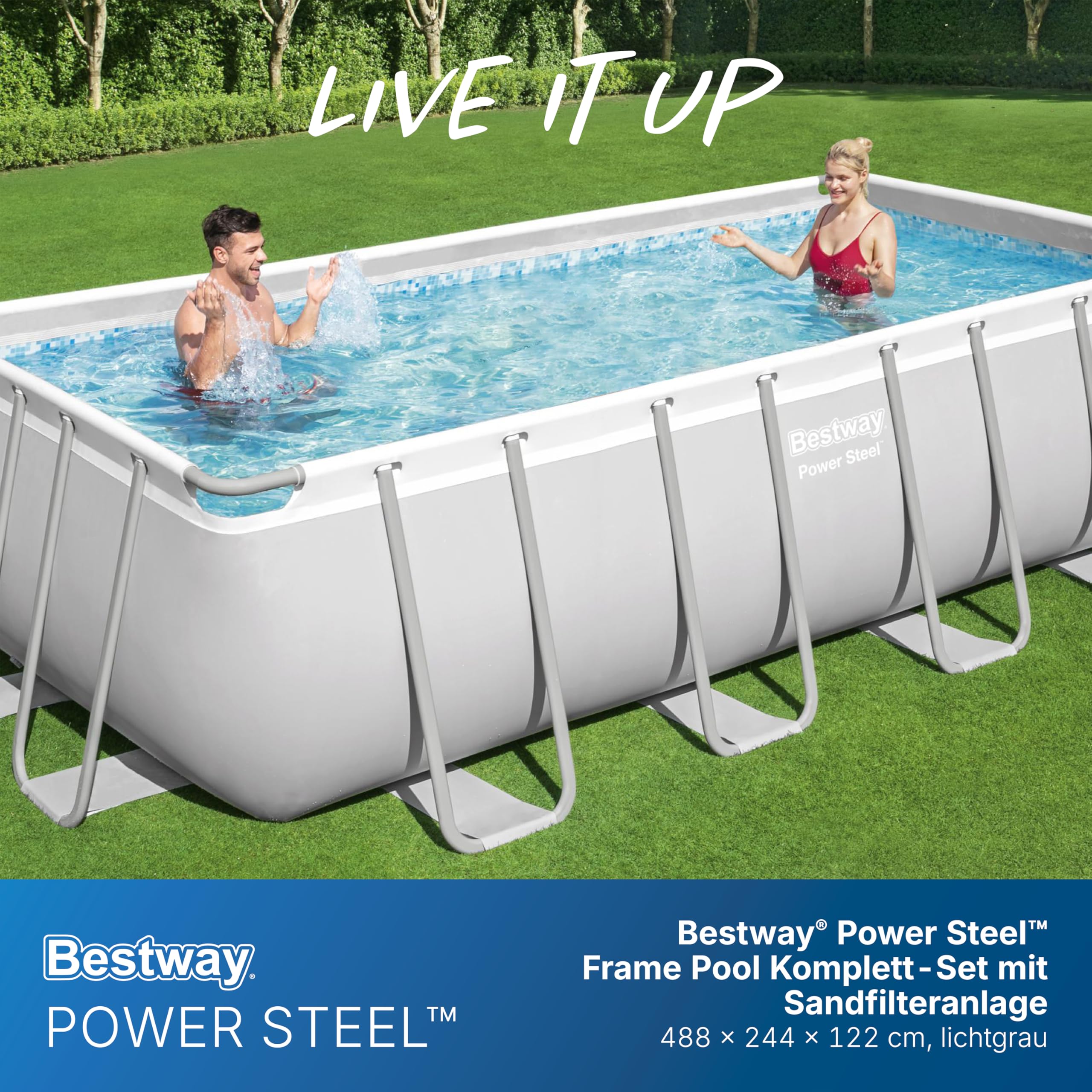 bestway-power-steel-pool-set-56671-eckig-488x244x122-cm-mit-sandfilter image 2