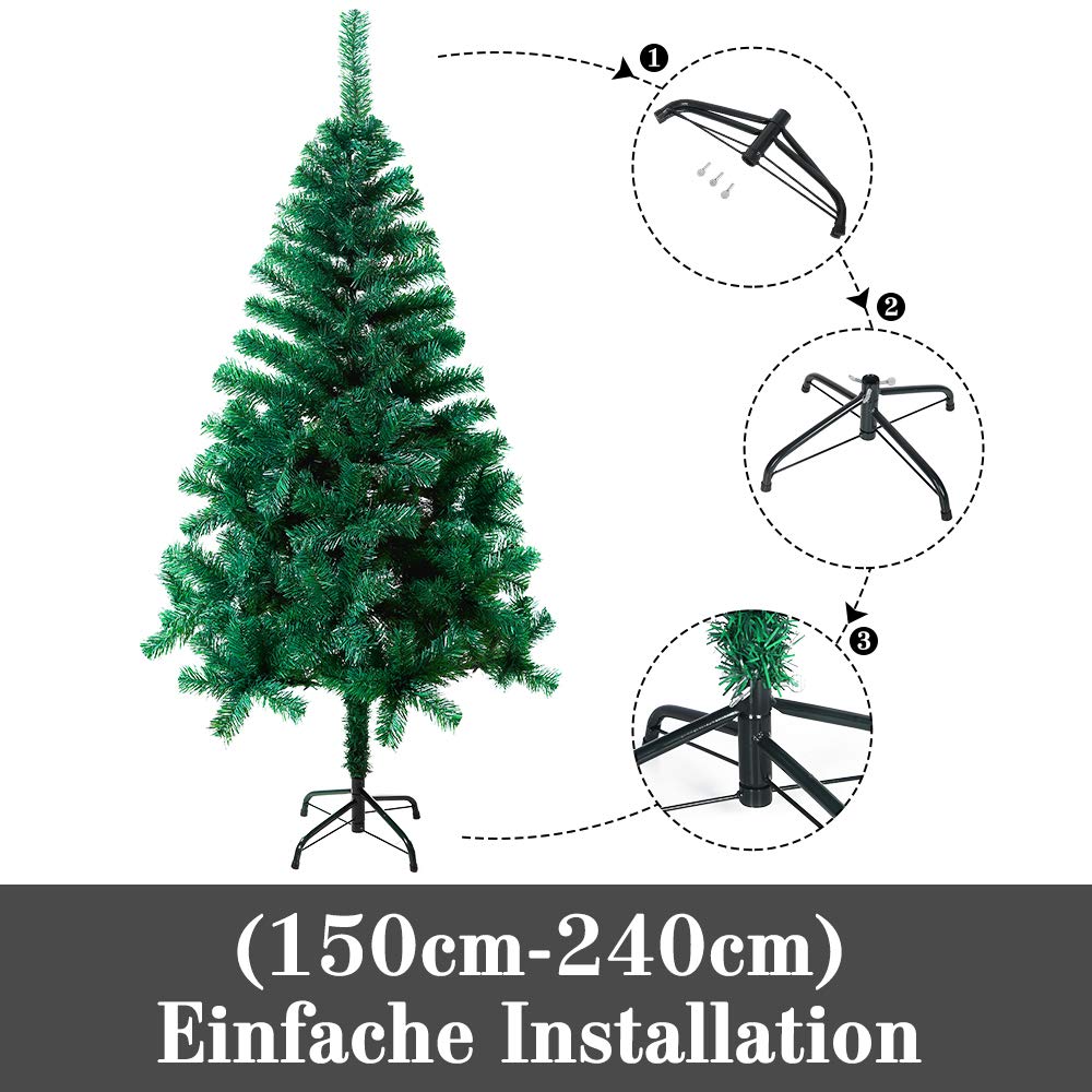 fivmen-weihnachtsbaum-k-nstlich-180-cm-gr-n-tannenbaum-mit-500-spitzen-und-st-nd image 3