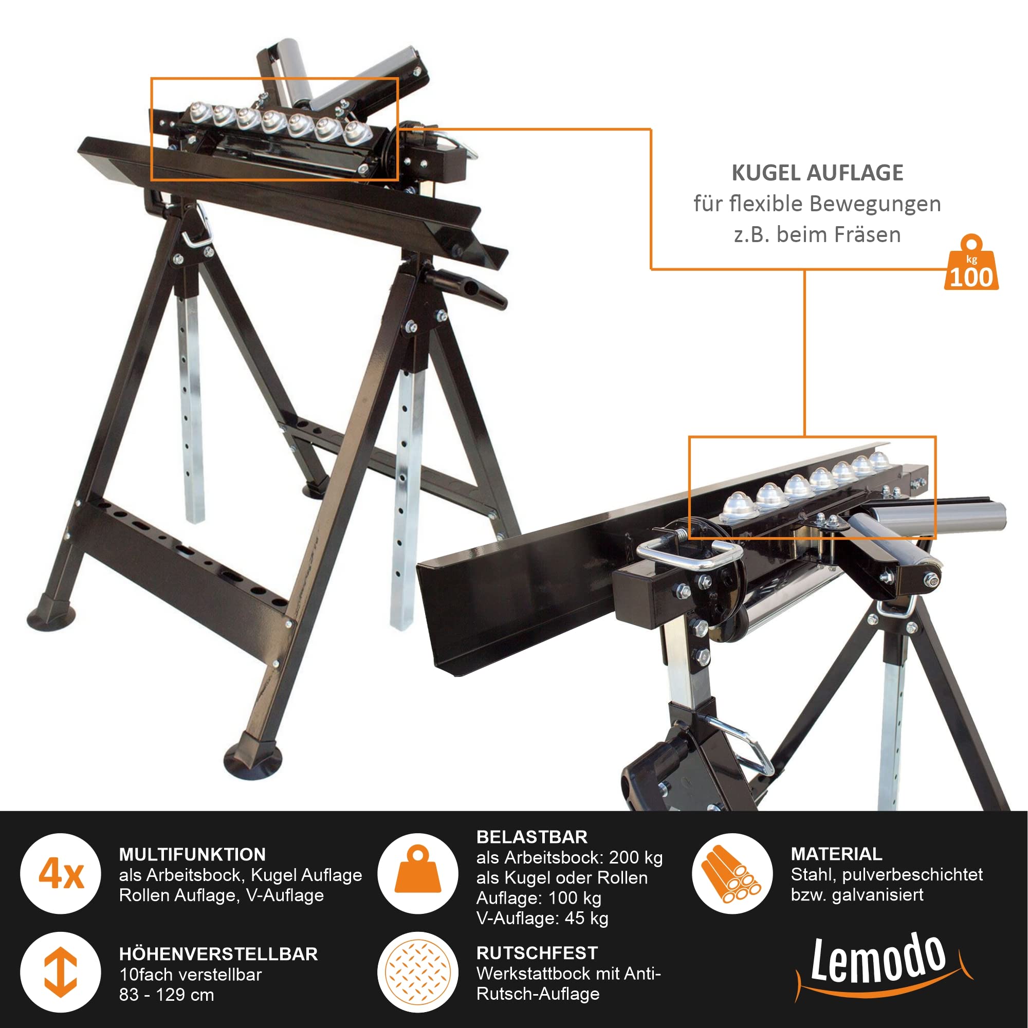 lemodo-multifunktions-arbeitsbock-4-in-1-bis-200-kg-83-129-cm-stahl image 5