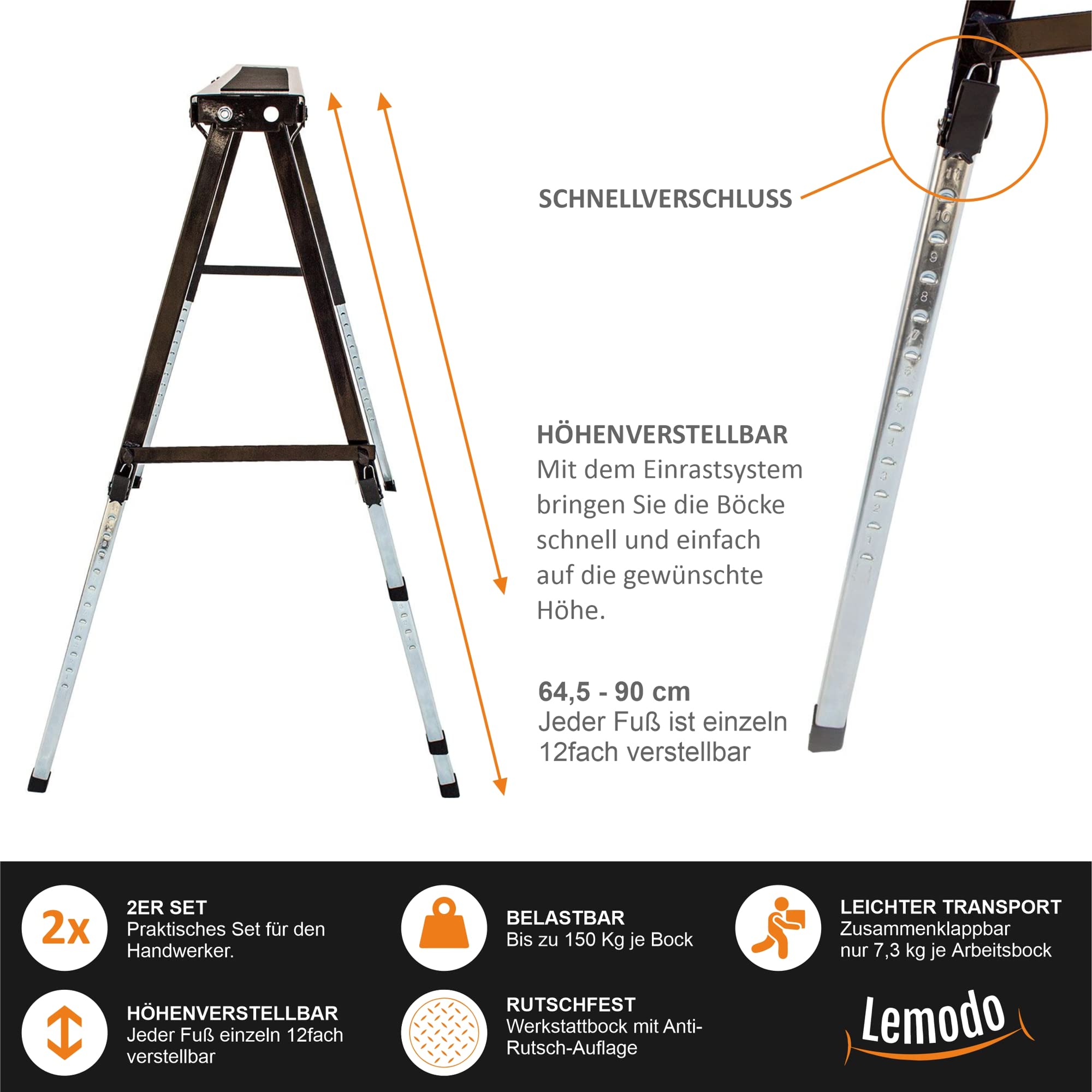 lemodo-arbeitsbock-h-henverstellbar-2er-set-stahl-klappbar-150-kg image 3
