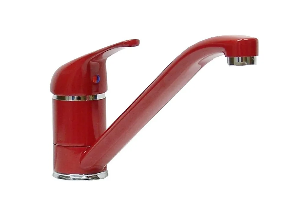 sch-tte-einhebel-k-chenarmatur-sp-ltischarmatur-wasserhahn-rot image 1
