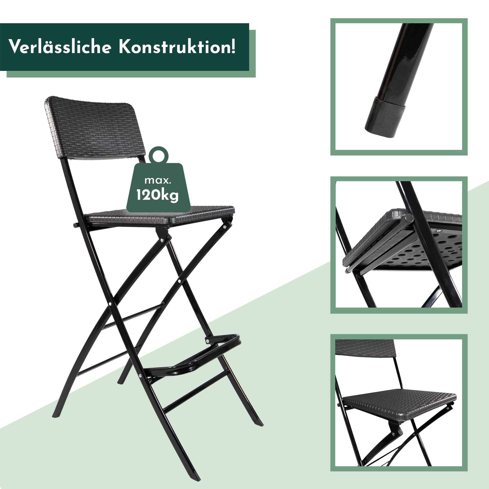 lemodo-barhocker-2er-set-klappbar-mit-lehne-rattanoptik-bis-120-kg image 5