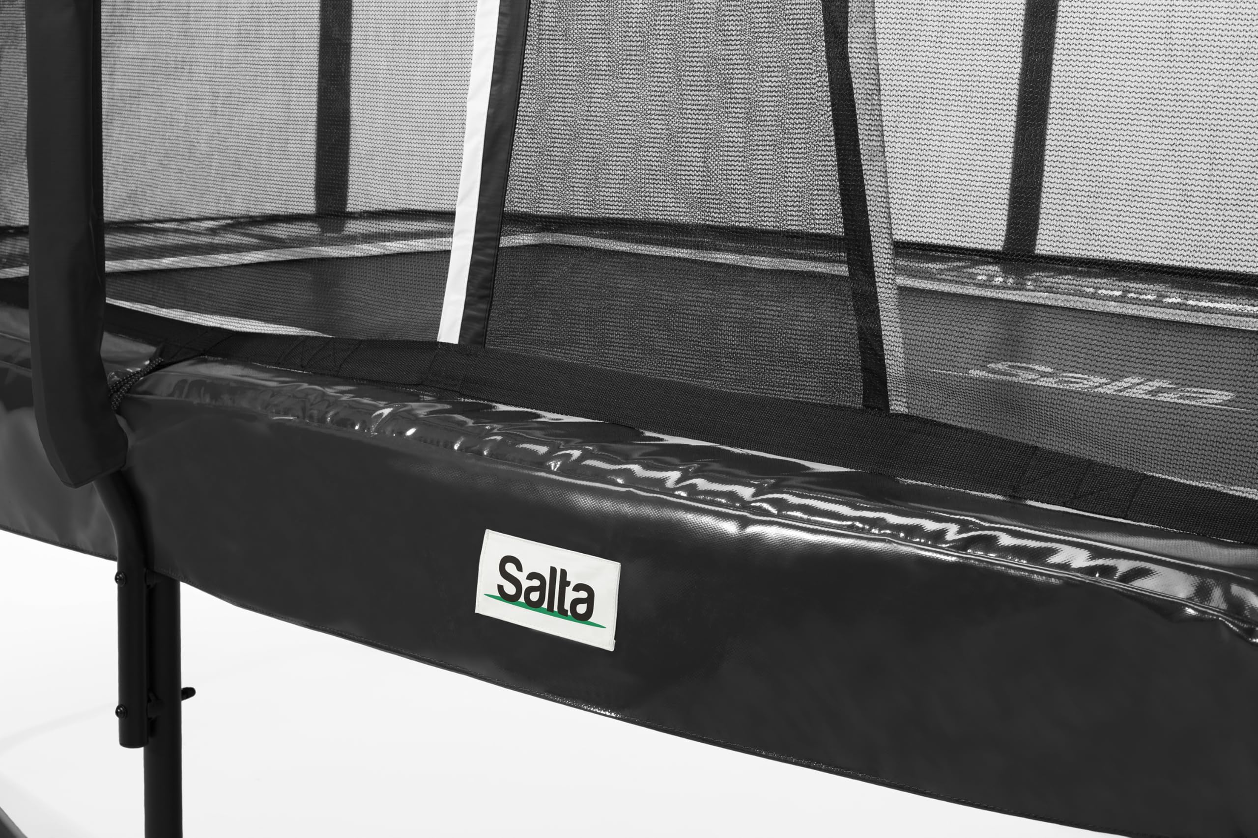 salta-first-class-trampolin-rechteckig-366x214-cm-schwarz-mit-netz-und-leiter image 2