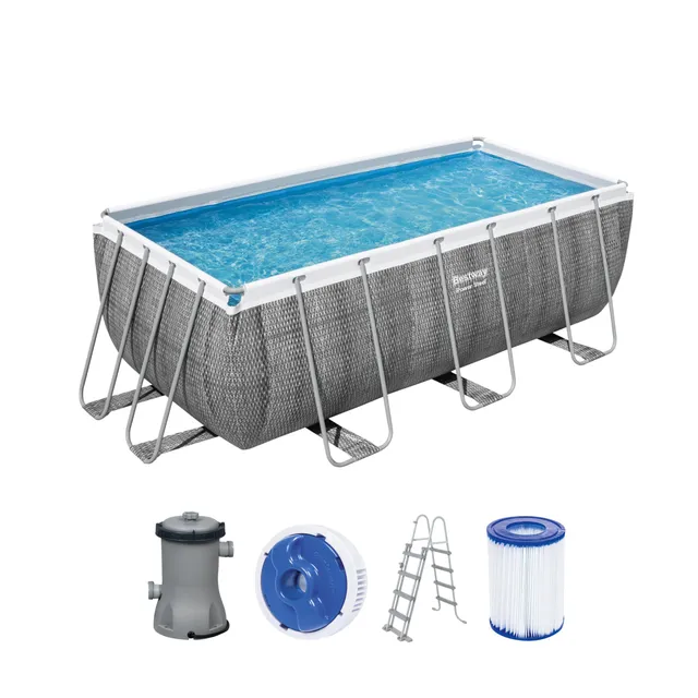 bestway-power-steel-frame-pool-412-x-201-x-122-cm-komplett-set-mit-filterpumpe image 1
