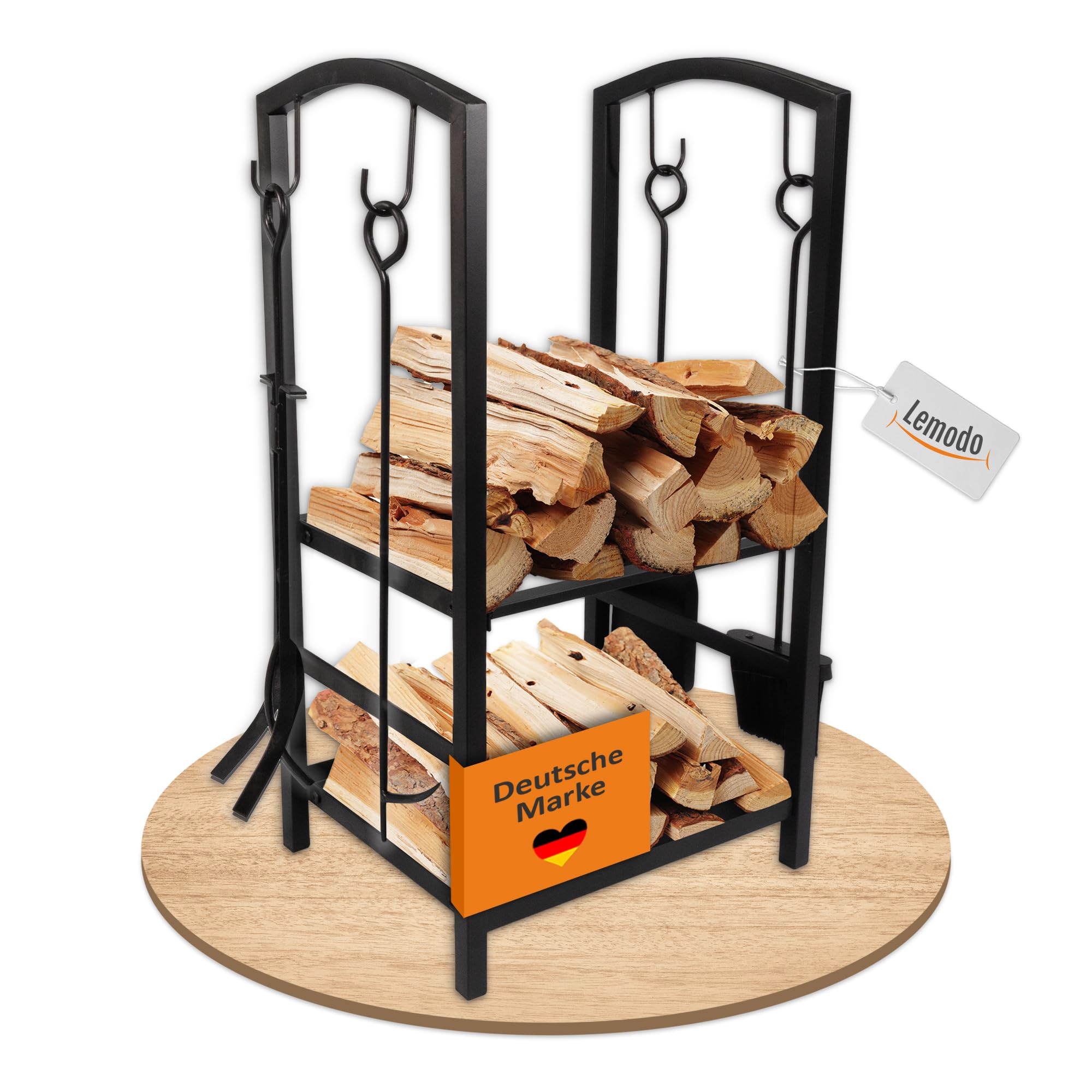 lemodo-kaminholzregal-metall-75-cm-schwarz-f-r-brennholz-und-briketts image 8