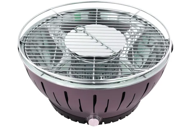 lemodo-kynast-tischgrill-holzkohle-35cm-rauchfrei-rot image 1