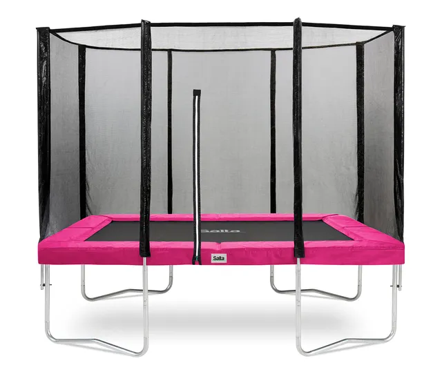 salta-combo-trampolin-rechteckig-305x214-cm-mit-netz-gr-n-pink image 1
