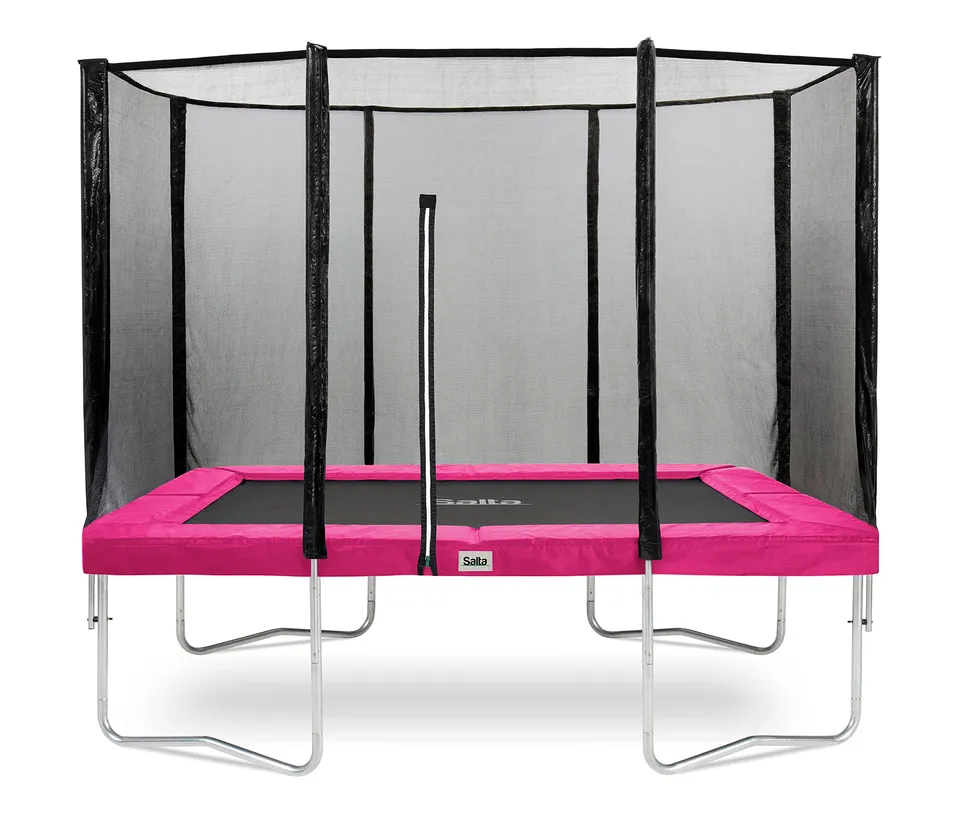 salta-combo-trampolin-rechteckig-305x214-cm-mit-netz-gr-n-pink image 1