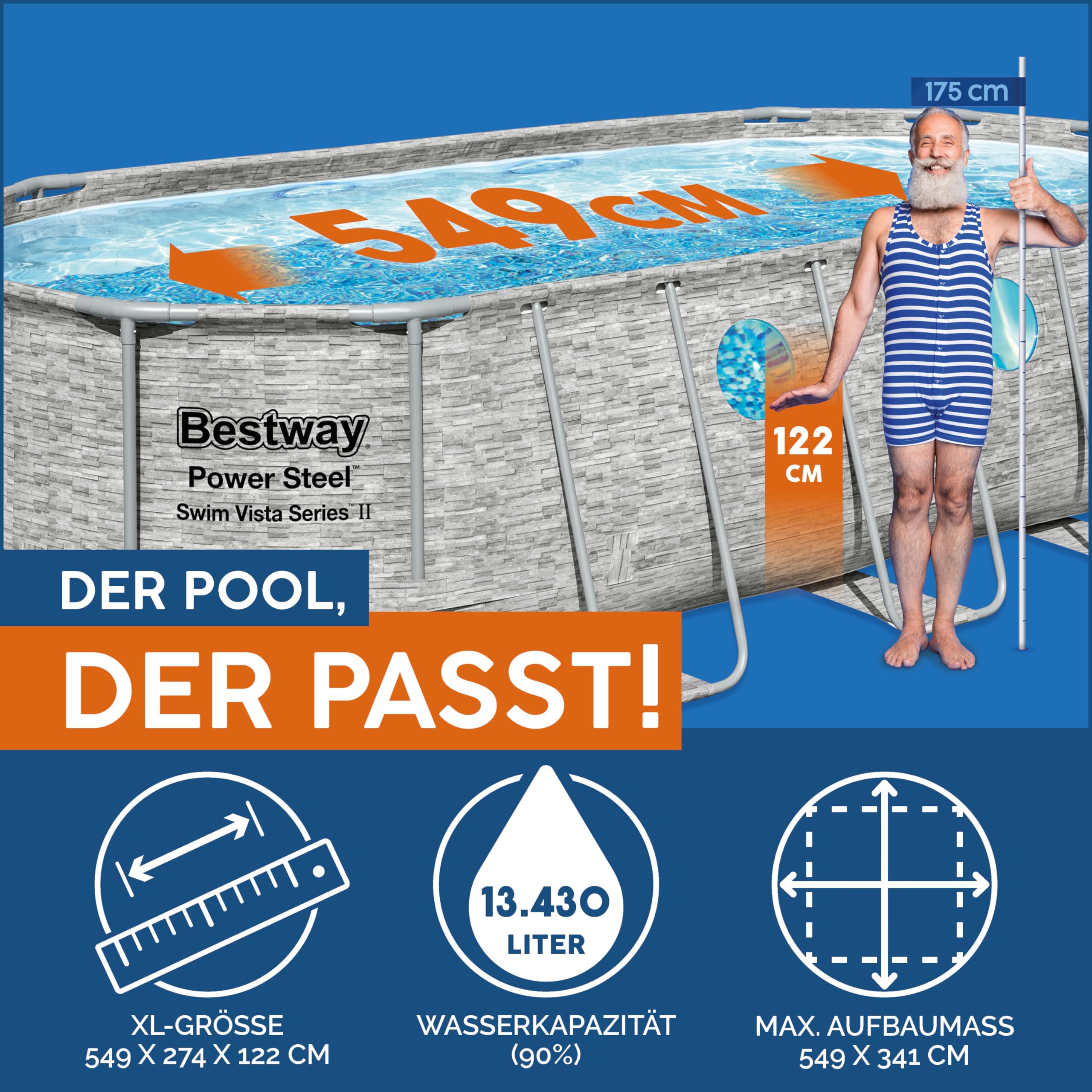 bestway-power-steel-swim-vista-549x274x122-cm-frame-pool-set-steinwand-optik-ova image 3