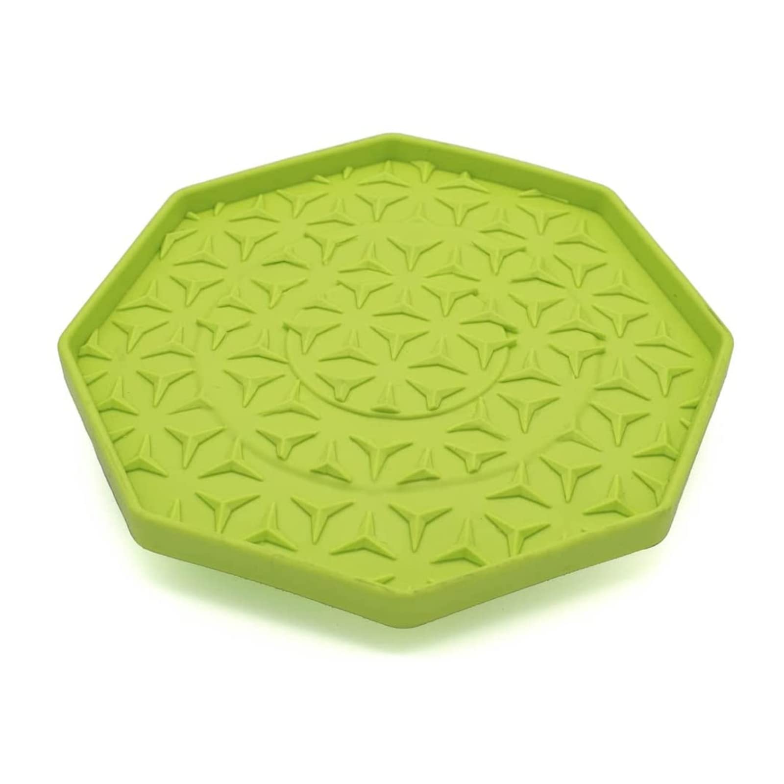 lemodo-ladi-mat-leckmatte-hund-katze-hellgr-n-8-eckig-25-cm-silikon-mit-wobbler- image 1
