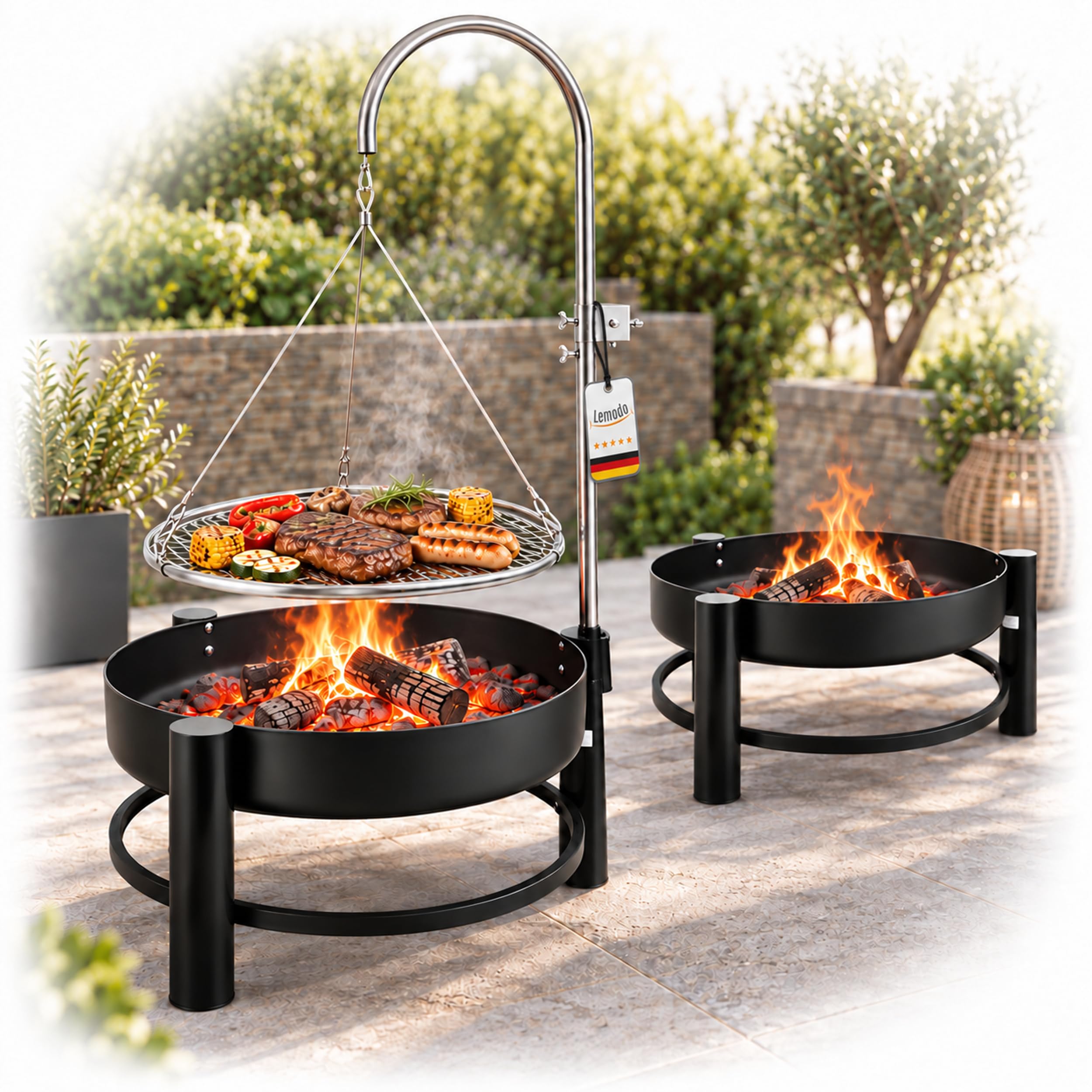 lemodo-schwenkgrill-holzkohlegrill-grillrost-55-cm image 1