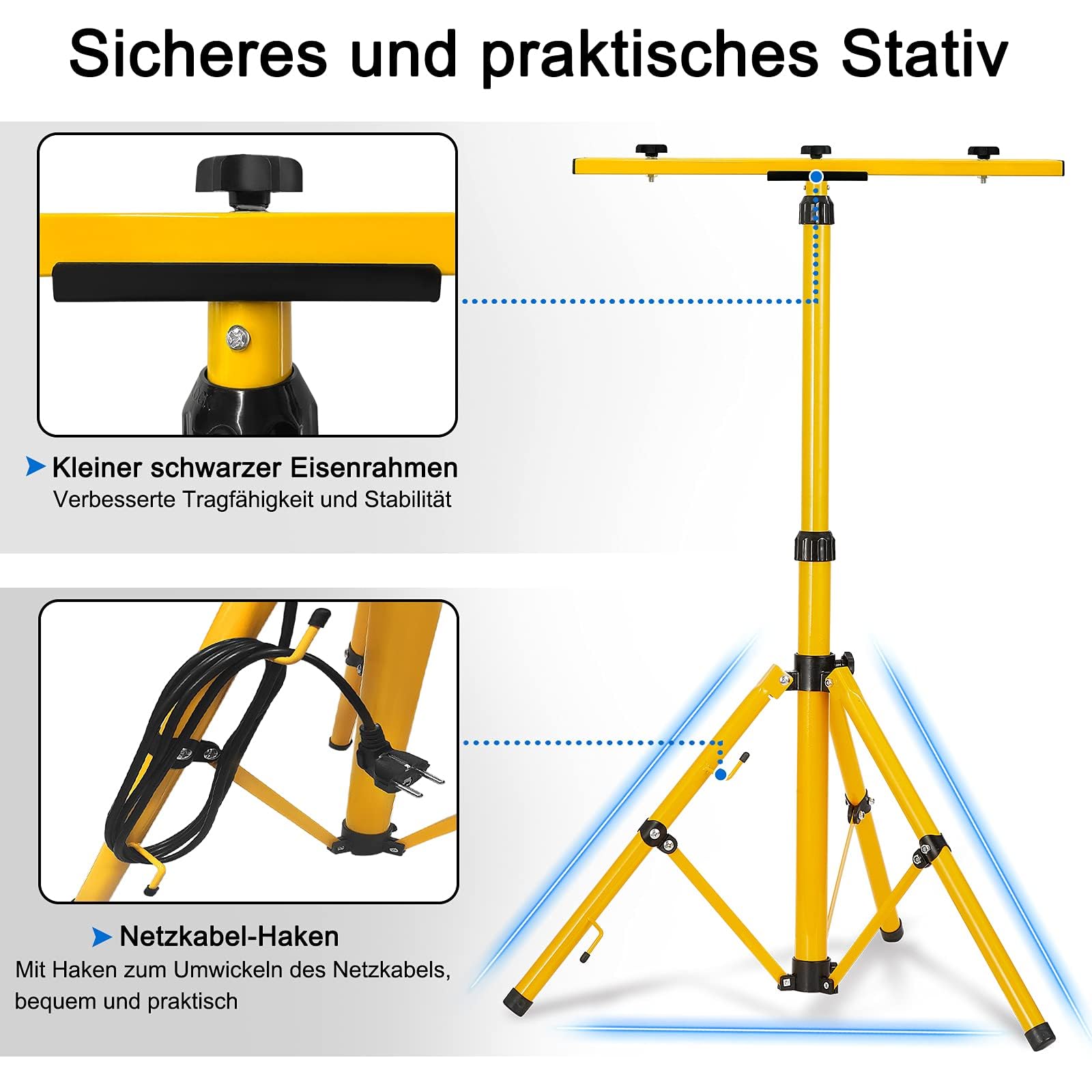 fivmen-baustrahler-2x200w-led-mit-stativ-arbeitsleuchte-16000lm-ip66-kaltwei image 7