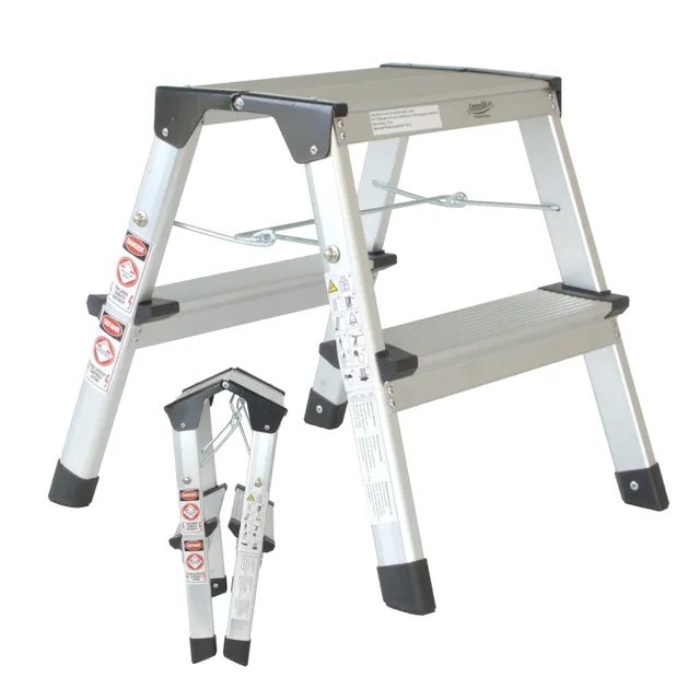 lemodo-alu-trittleiter-klapptritt-2-stufen-41-cm-bis-150-kg image 1