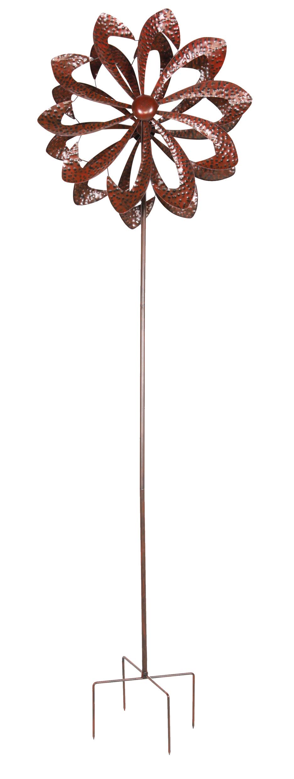 lemodo-lex-xl-doppel-windrad-62-cm-metall-antik-kupfer image 1