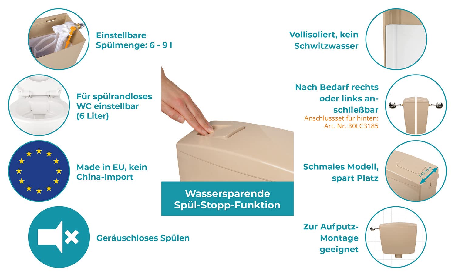 calmwaters-sp-lkasten-essential-aufputz-6-9l-beige-bahamabeige-sp-l-stopp image 2