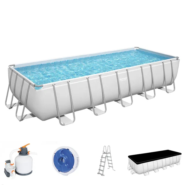 bestway-power-steel-frame-pool-set-640x274x132-cm-mit-sandfilter image 1