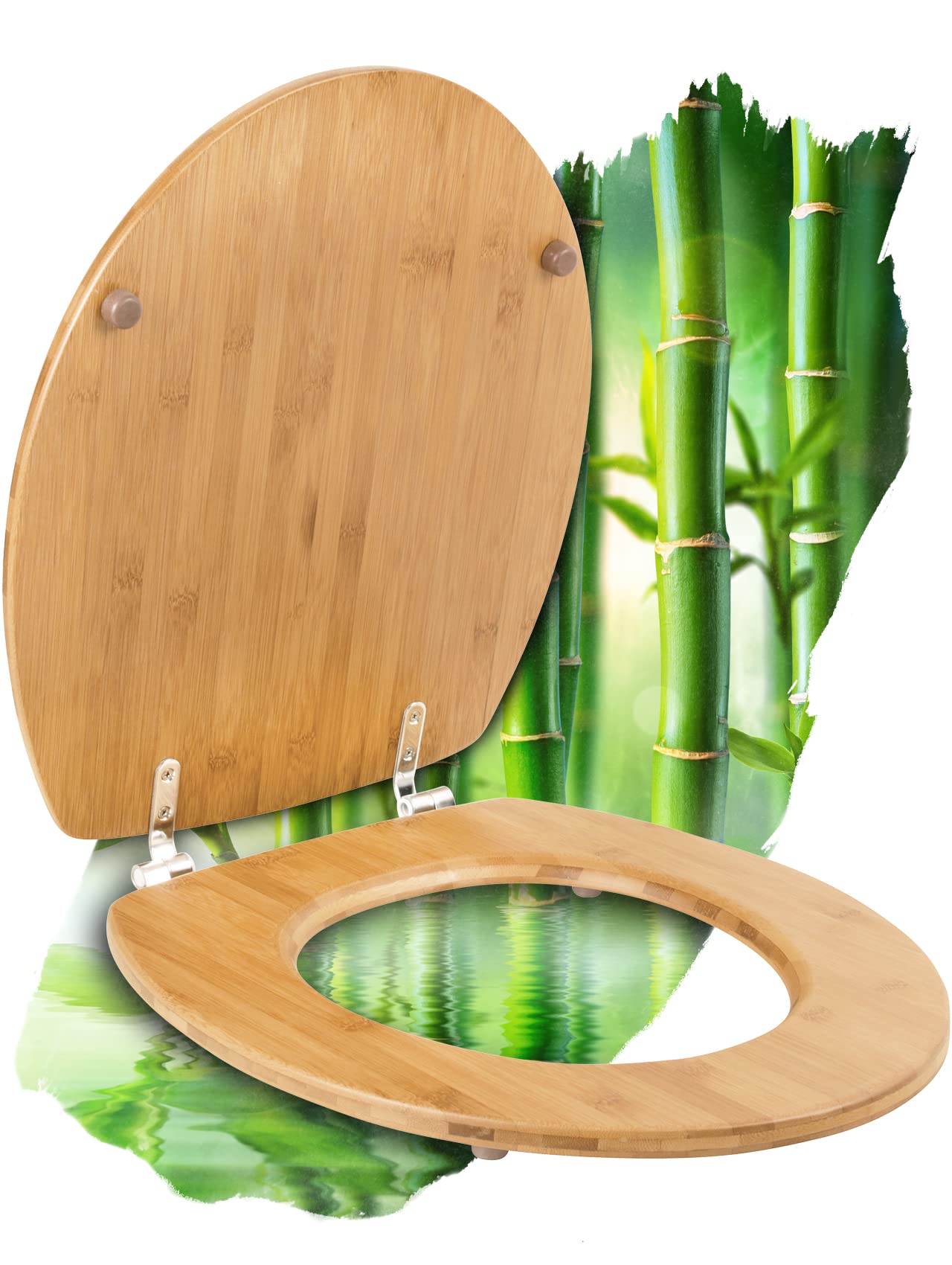 calmwaters-wc-sitz-bambus-holz-oval-braun-mit-absenkautomatik-edelstahl image 1