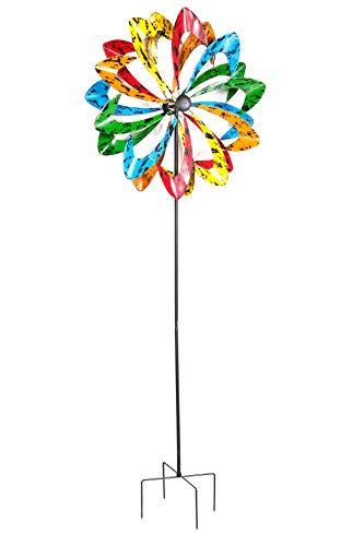 lemodo-lex-doppel-windrad-multicolor-62cm-metall-210cm image 2