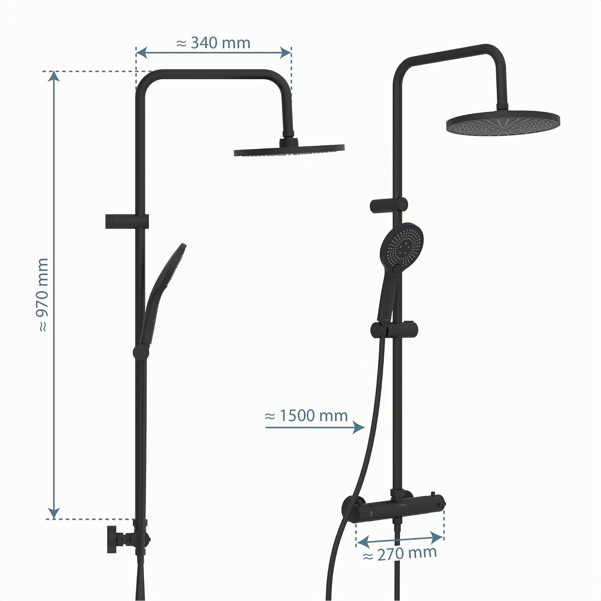sch-tte-adria-60171-duschsystem-thermostat-regendusche-24-cm-schwarz image 5
