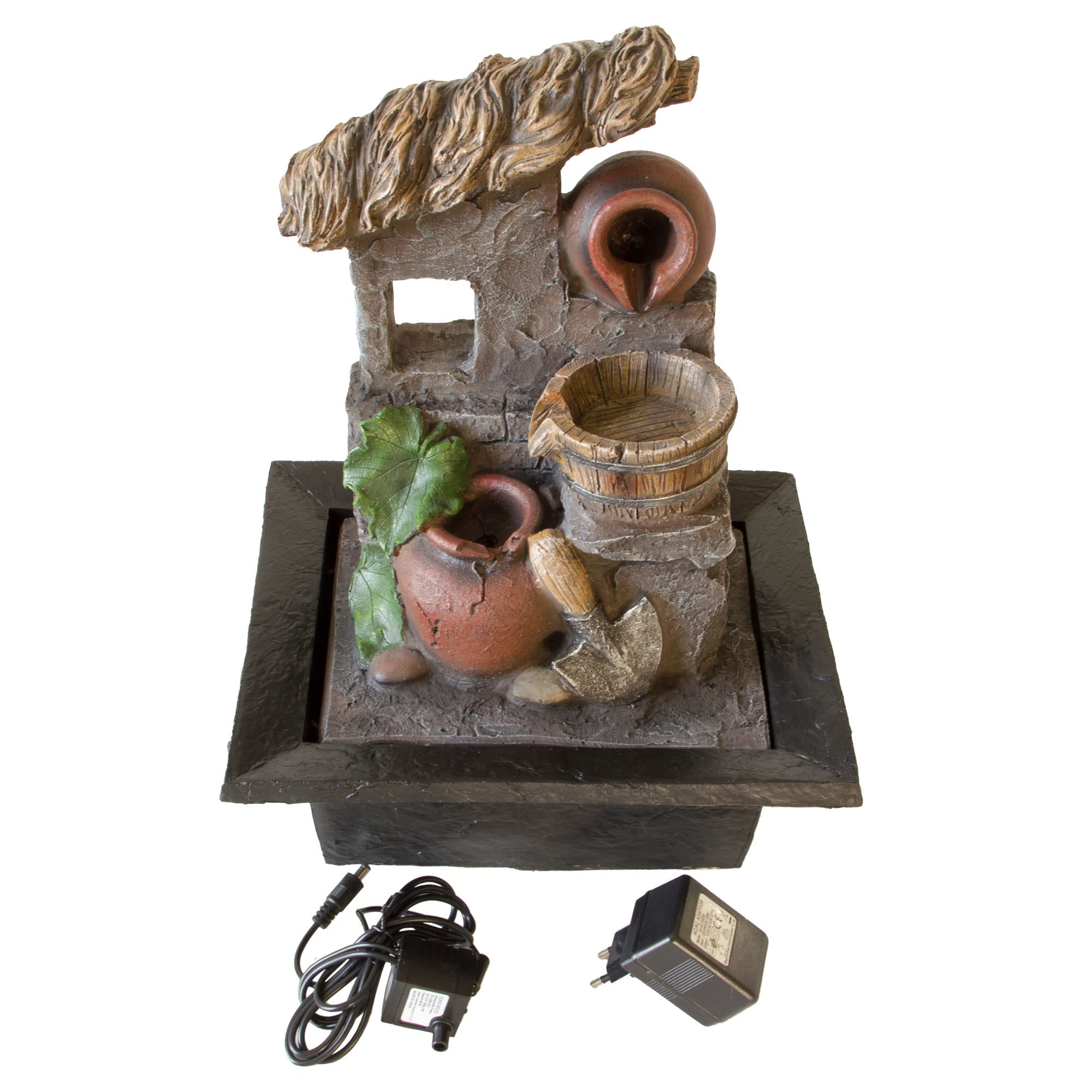 lemodo-nativ-zimmerbrunnen-toskana-mit-led-tischbrunnen-grau image 6