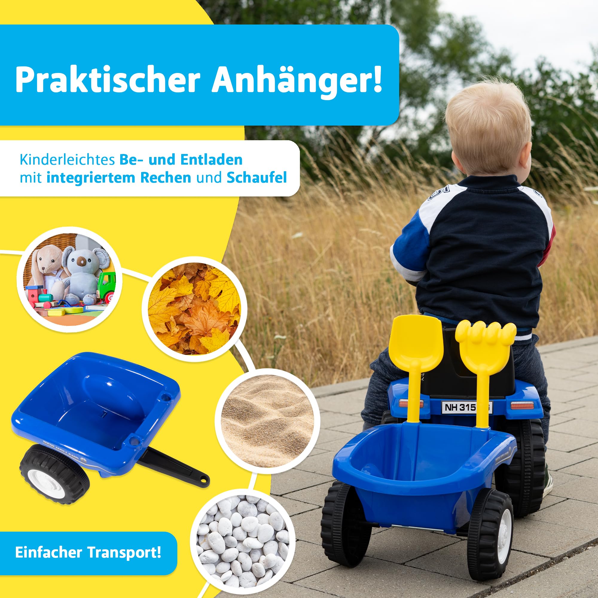 lemodo-new-holland-kindertraktor-rutschauto-mit-anh-nger-ab-1-jahr image 4