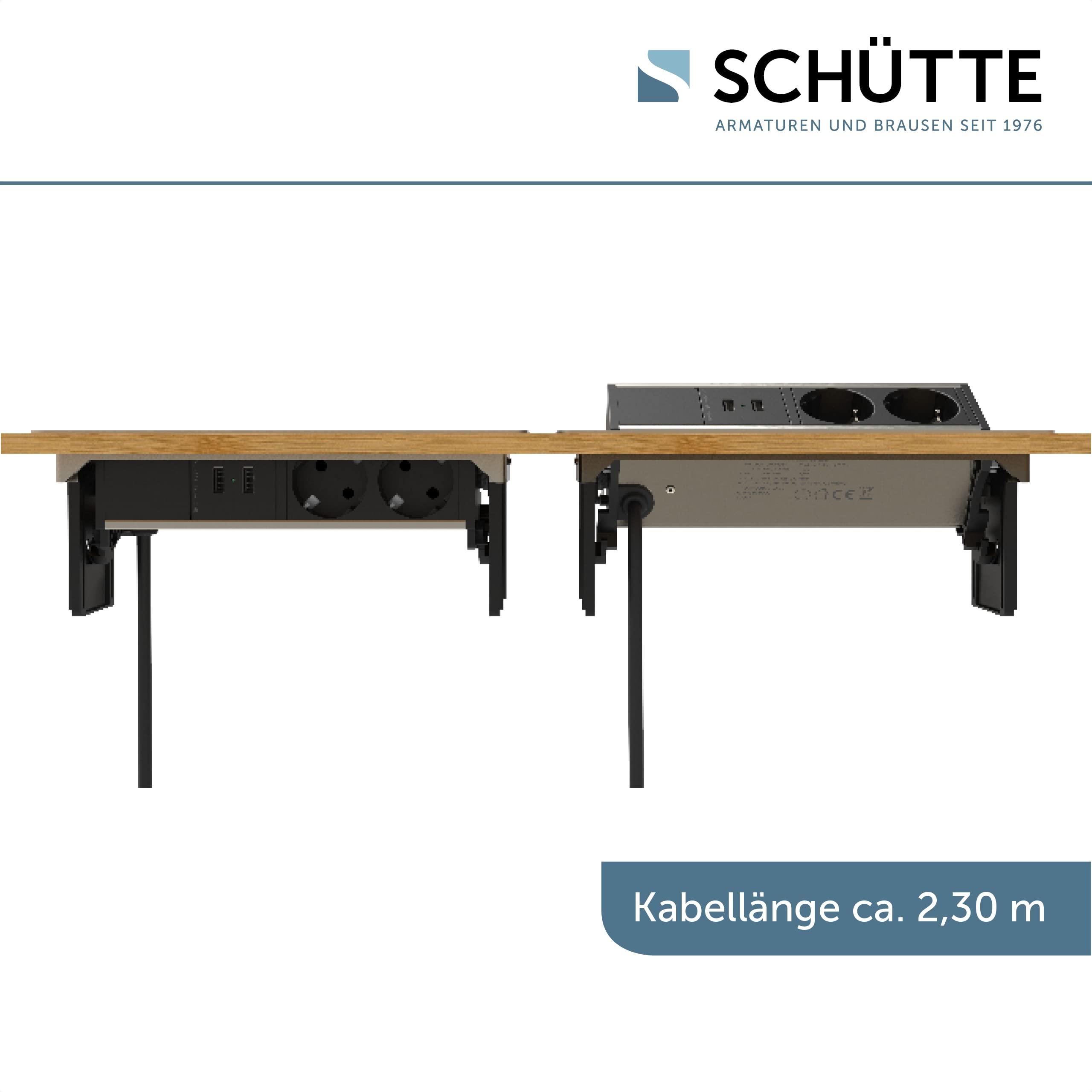 sch-tte-3074-klappbare-einbausteckdose-2x-usb-2x-230v-edelstahl-f-r-arbeitsplatt image 3