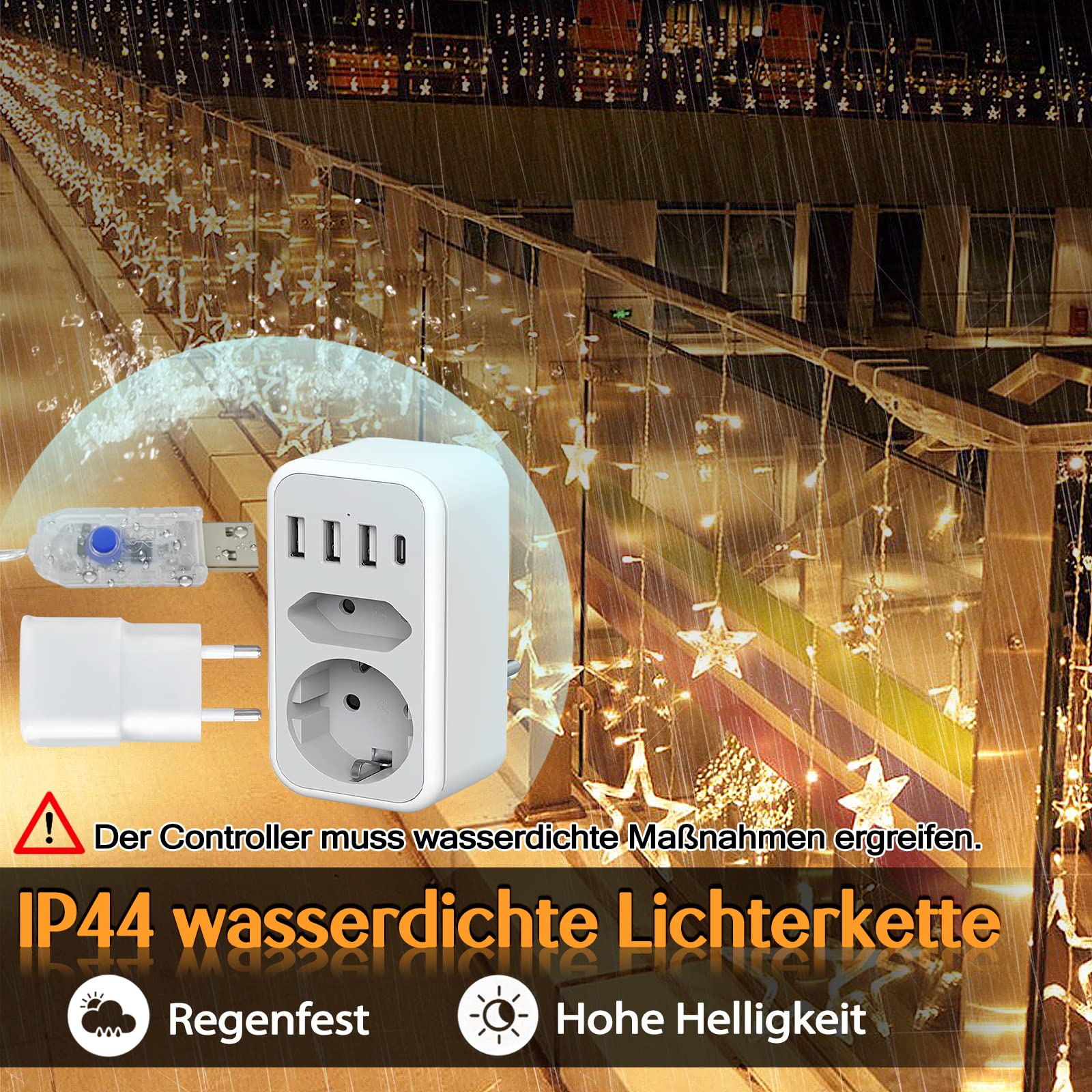 fivmen-sterne-lichterkette-3-m-138-led-warmwei-mit-fernbedienung image 6