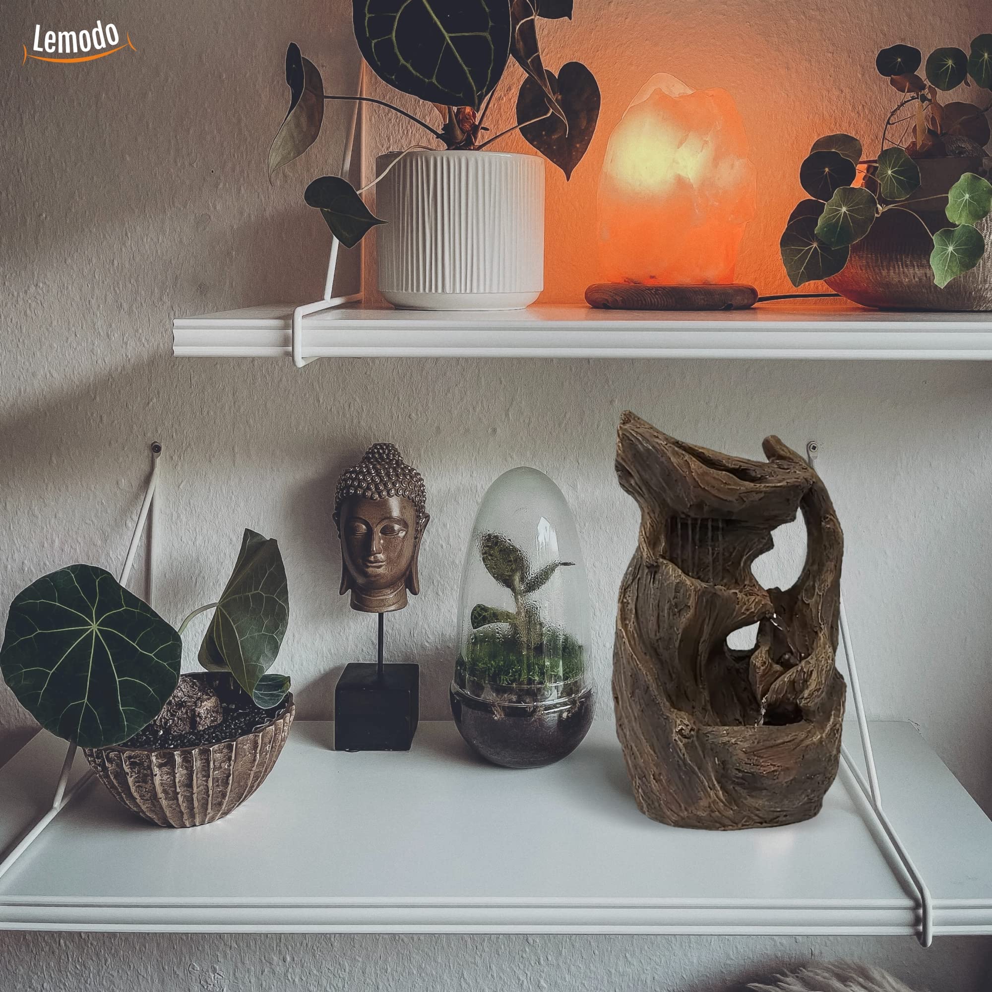 lemodo-nativ-zimmerbrunnen-holz-optik-mit-led-kaskade image 5