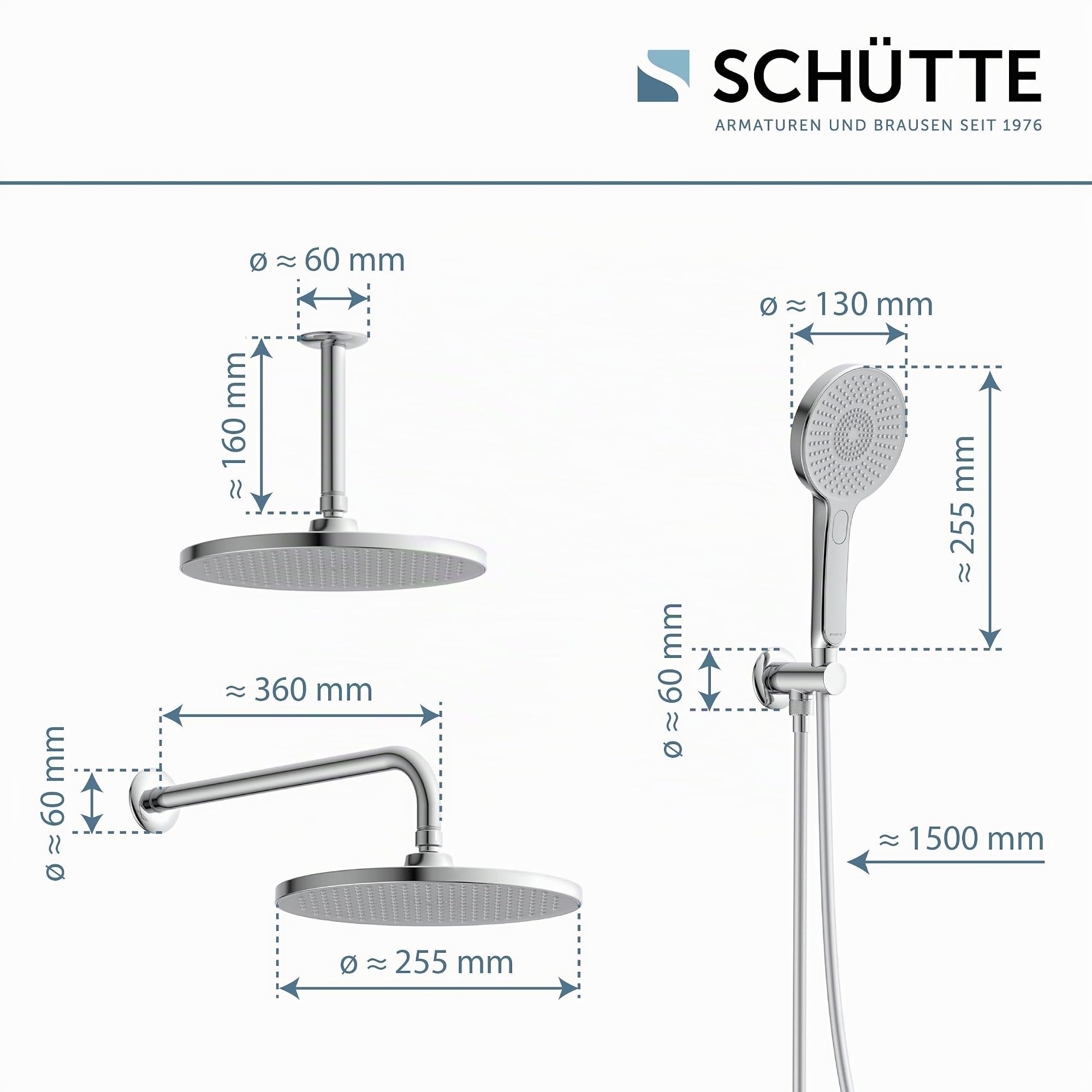 sch-tte-karibik-unterputz-duschsystem-regendusche-26-cm-edelstahl-chrom image 2