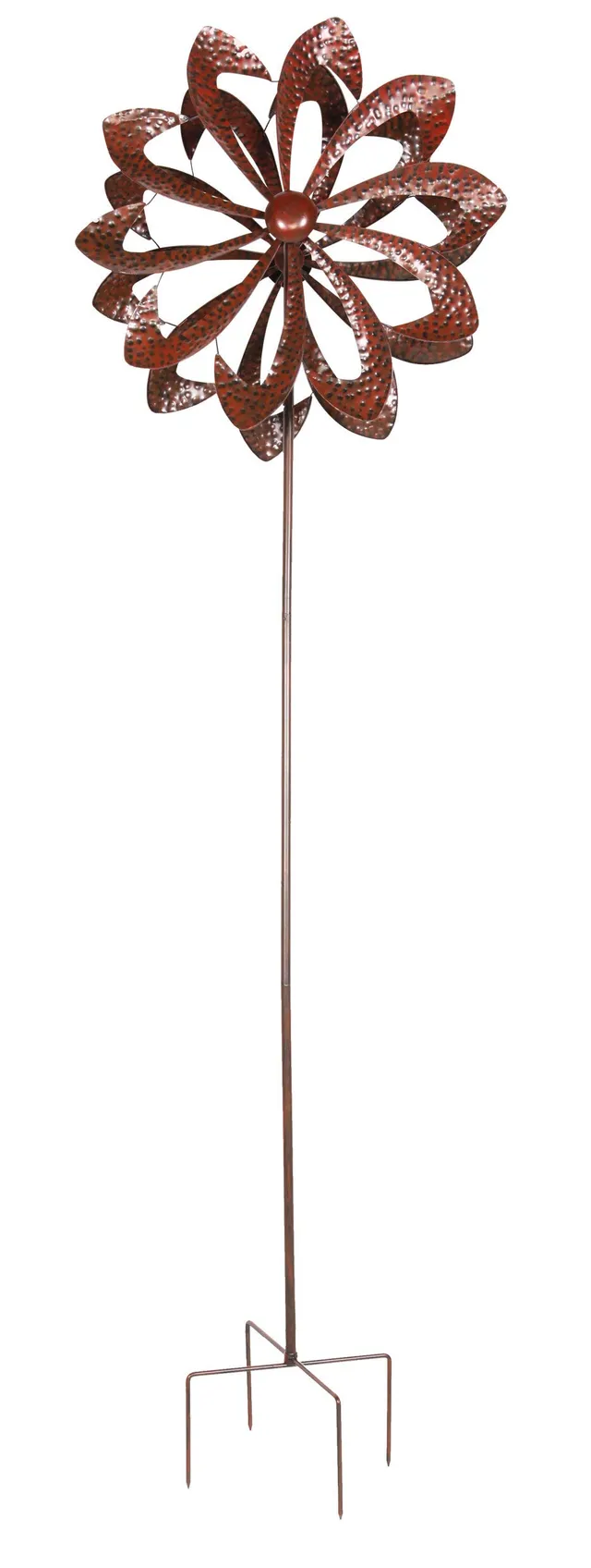 lemodo-lex-xl-doppel-windrad-62-cm-metall-antik-kupfer image 1